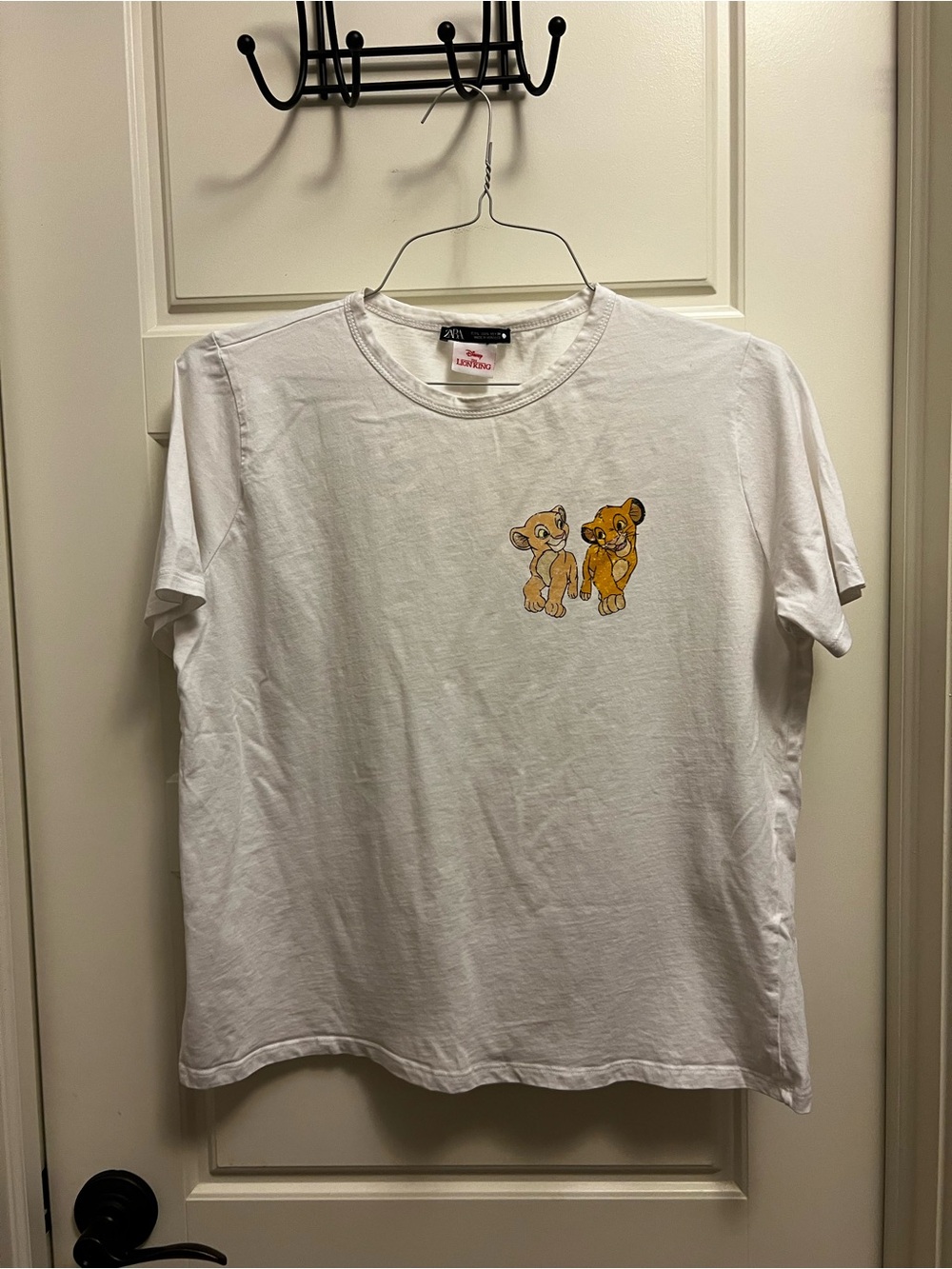 Zara White Disney The Lion King Tee with Red Logo